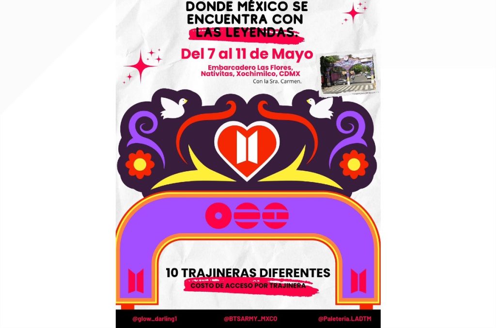 BTS México trajineras Xochimilco por conciertos Estadio GNP Seguros 2026 precio y fechas ubicación CDMX