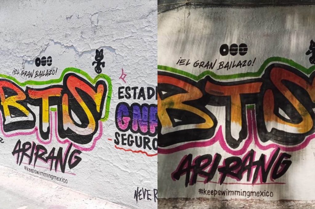 BTS murales CDMX concierto Estadio GNP Seguros ubicaciones