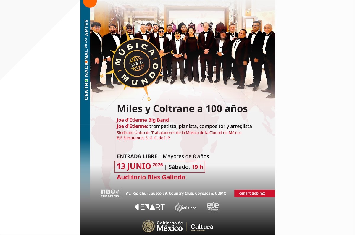 cenart-concierto-gratis-miles-davis-y-john-coltrane-100-anos-jazz
