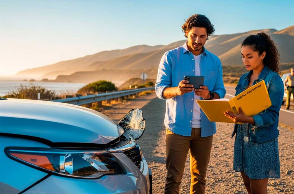 Qué hacer si chocas en un auto rentado durante tu viaje a California en 2026