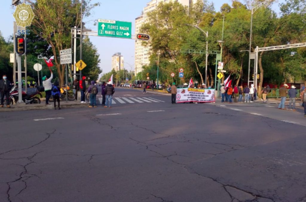 Cierres viales en Av. Paseo de la Reforma