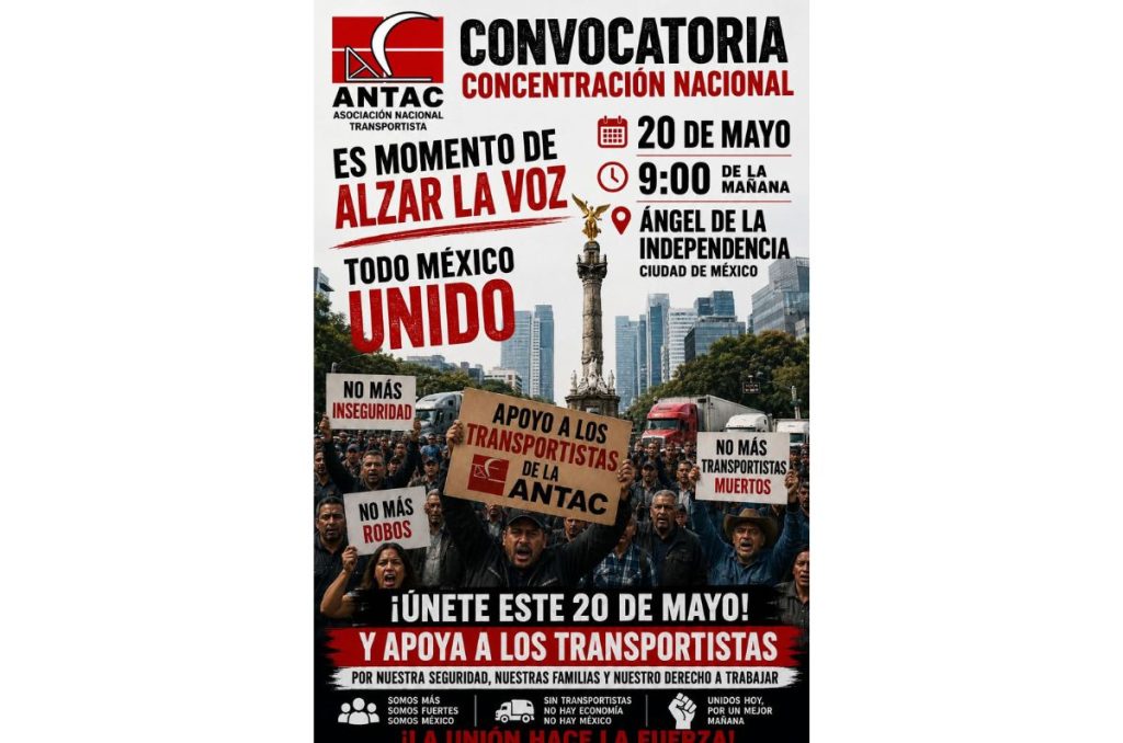 ANTAC convoca a mega concentración en el Ángel de la Independencia
