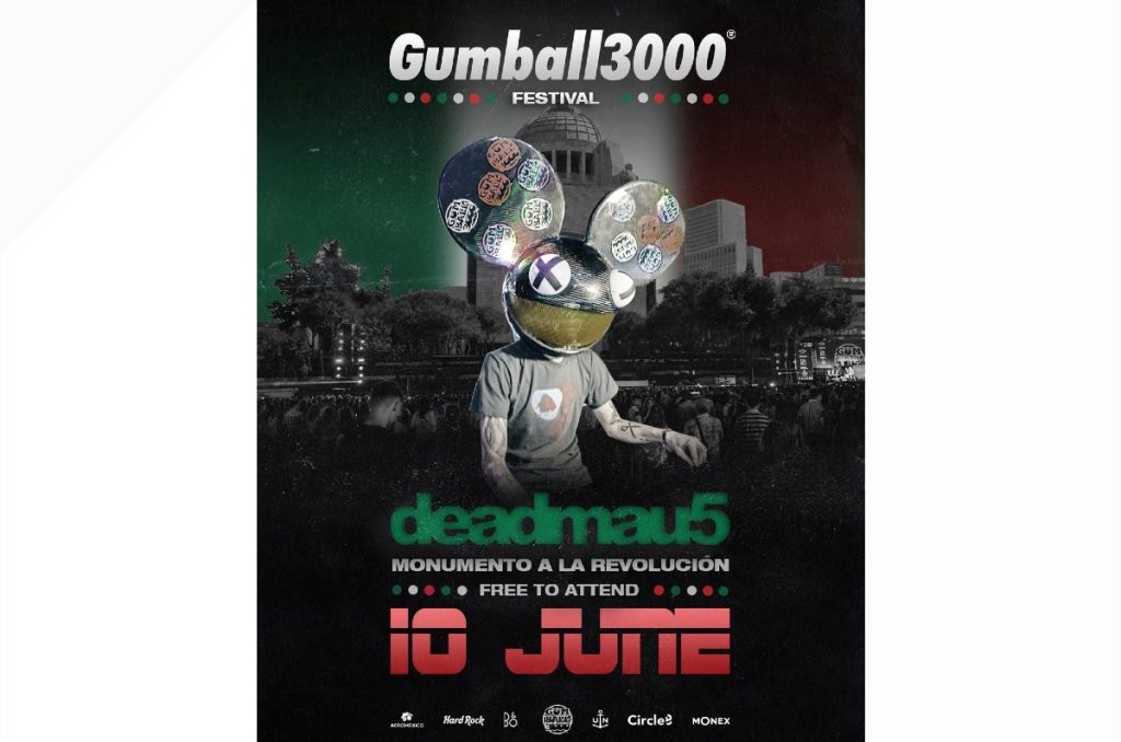 Deadmau5 México Monumento a la Revolución concierto rave gratis CDMX 10 junio