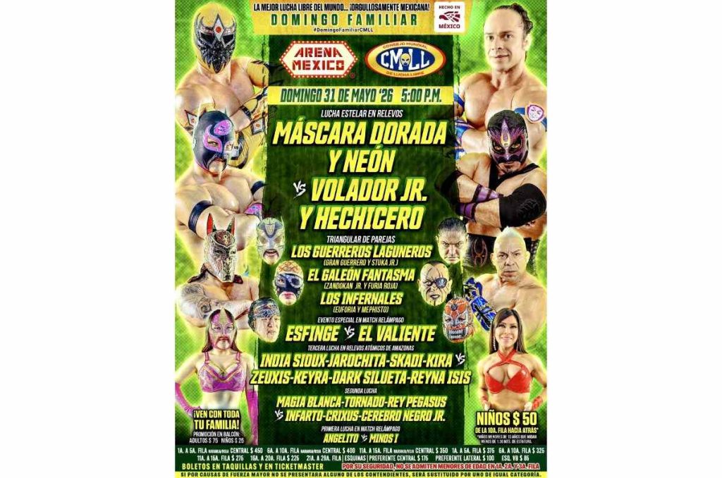 Domingo Familiar del 31 de mayo en la Arena México 
