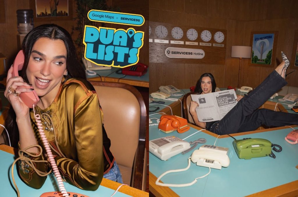 Dua Lipa CDMX lugares favoritos Service95 Google Maps colaboración Duas Lists