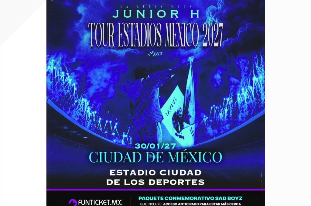Junior H CDMX 2027 concierto Estadio Ciudad de los Deportes boletos y precios Funticket
