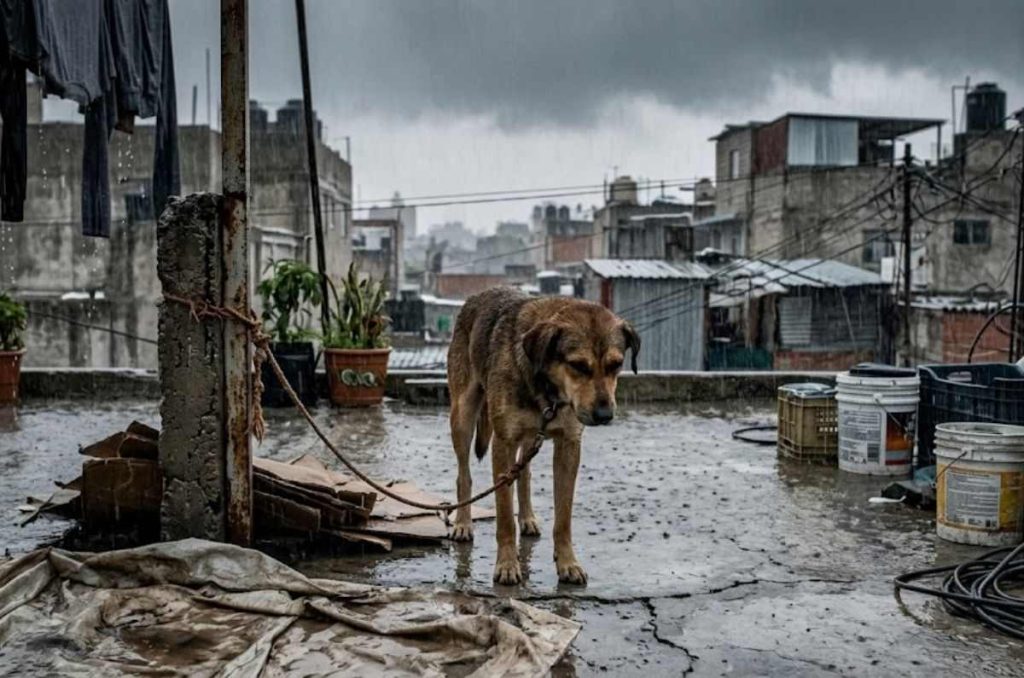 Mucho ojo: estas son las multas por dejar perros amarrados en azoteas sin agua y en plena lluvia