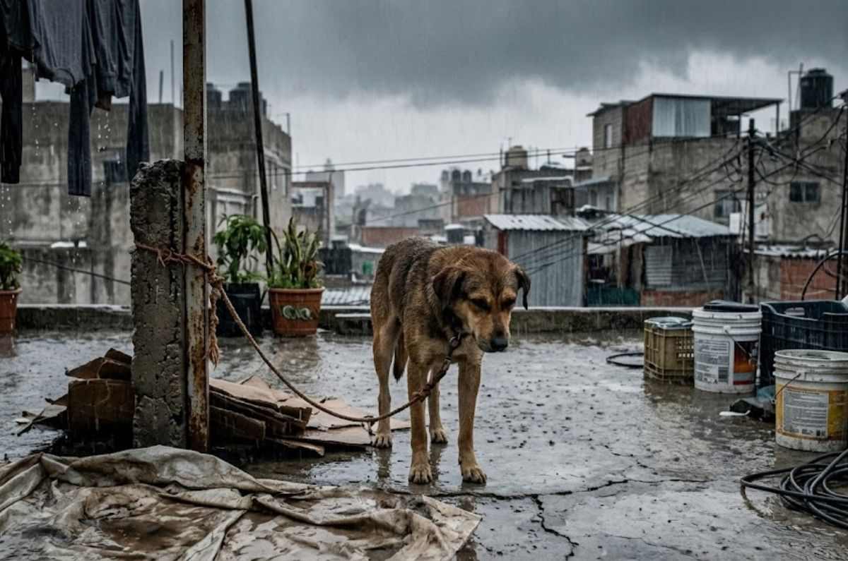 Mucho ojo: estas son las multas por dejar perros amarrados en azoteas sin agua y en plena lluvia