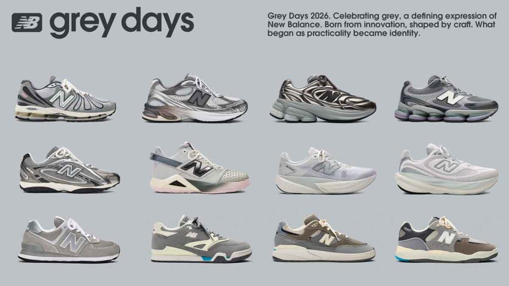 Conoce el calendario de mayo para los estrenos de New Balance Grey Days con 9060, FuelCell y ABZORB en su emblemático color gris.