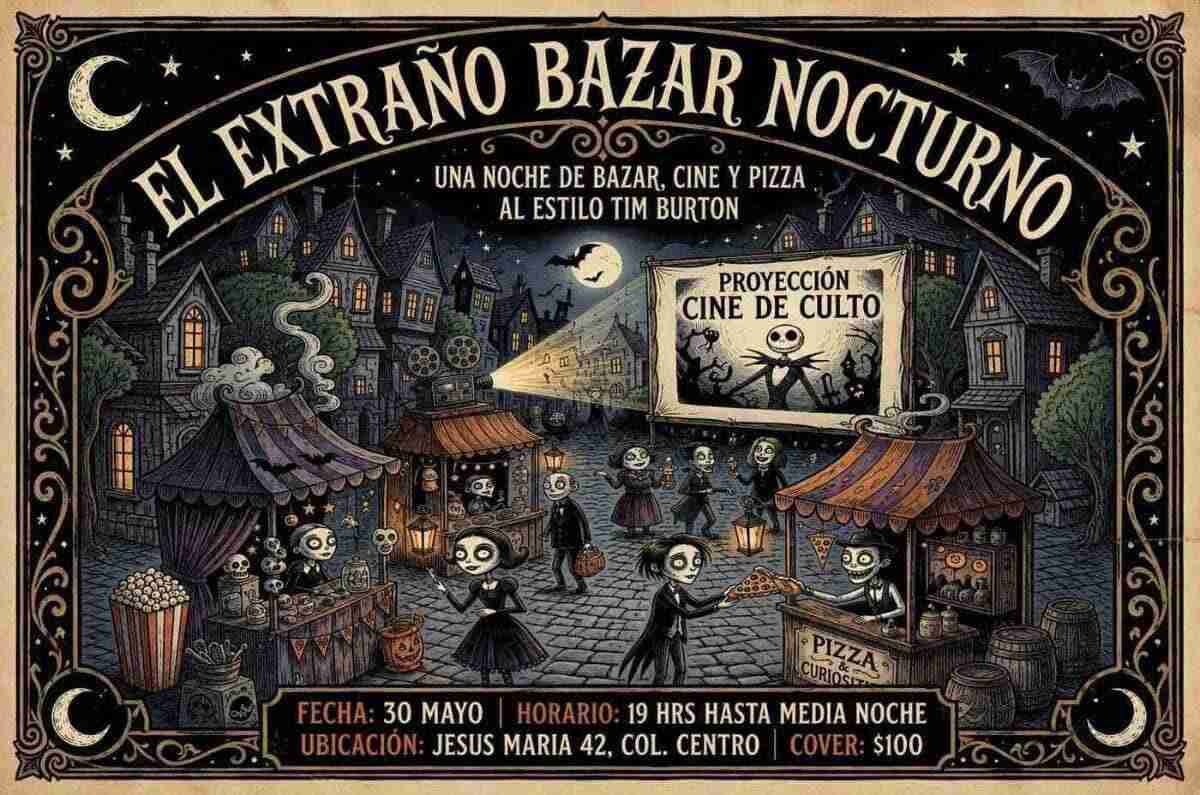 ¿Fan de Tim Burton? El extraño bazar nocturno ya llegó