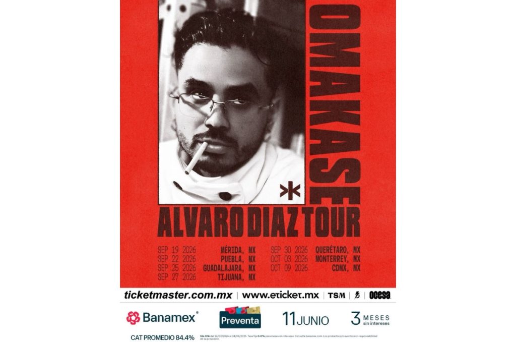 Alvaro Diaz México concierto Palacio de los Deportes octubre 2026 preventa venta fans boletos y precios Ticketmaster