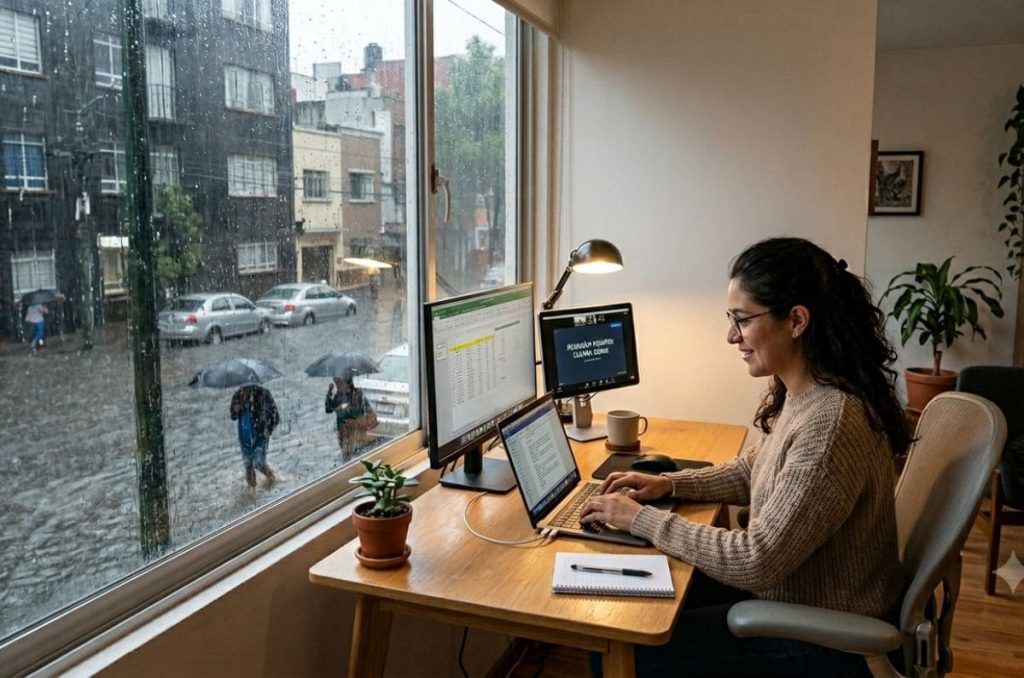 ¿Home Office por lluvias en México? Esta es la nueva propuesta aprobada por el Congreso