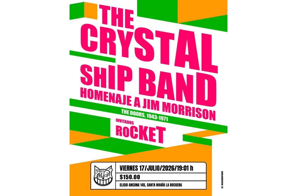 Jim Morrison The Doors concierto 55 aniversario luctuoso The Crystal Ship Band Foro Alicia CDMX
