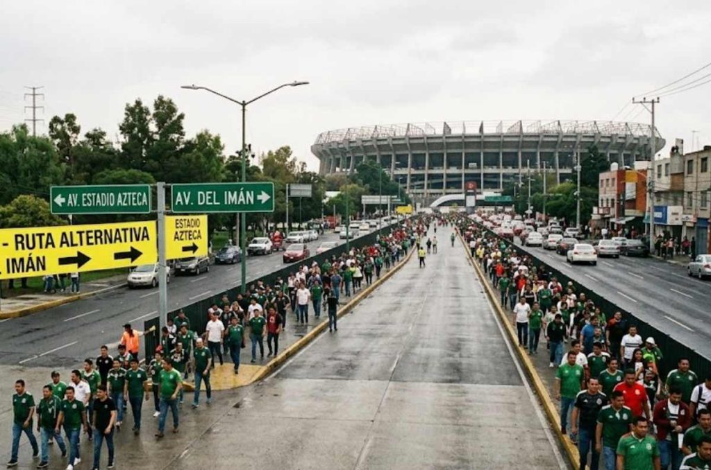 Ruta de la Av. Estadio Azteca para la inauguración del Mundial 2026