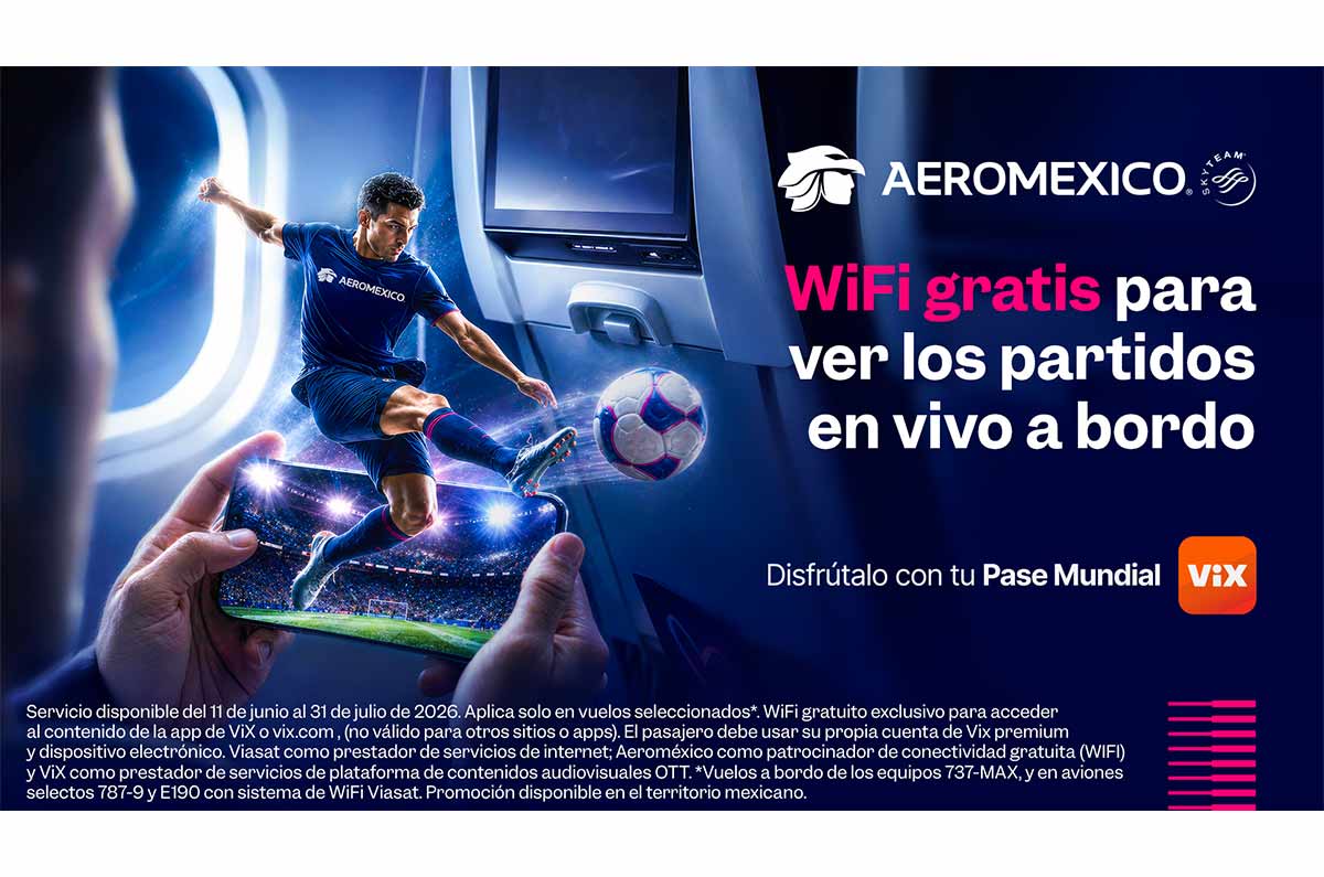 Con Aeroméxico podrás ver los partidos del Mundial aunque estés volando