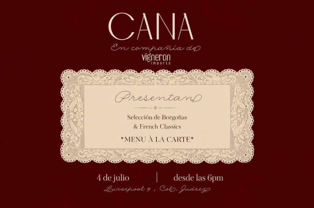 Cana celebra una noche francesa con vinos de Borgoña en CDMX 0